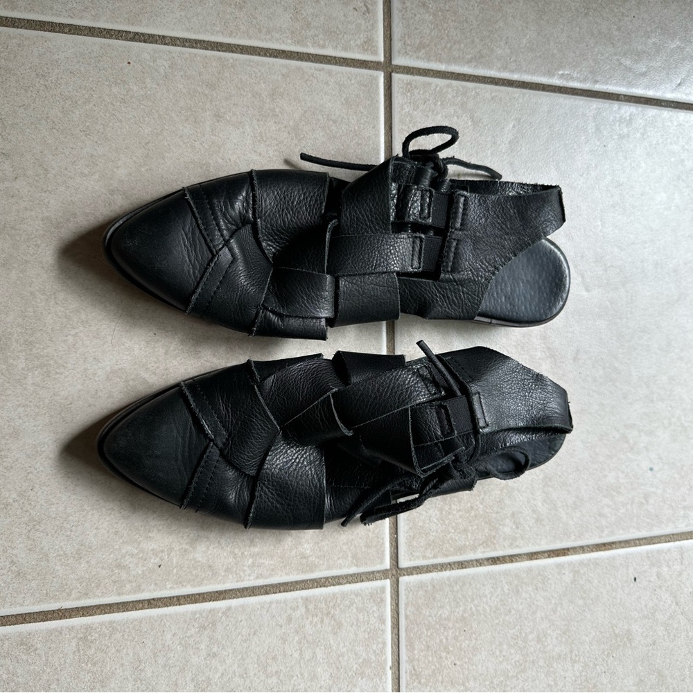 Free People Woven Leather Flats